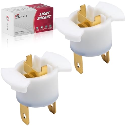Svicari Headlight Bulb Sockets Holder Fit for Honda CR-V 2005 2006 Honda Prelude 1997 1998 1999 2000 2001 H1 LED Halogen Light Headlamp Connector Plug Adapter Replace #33116-SD4-961 2PCS