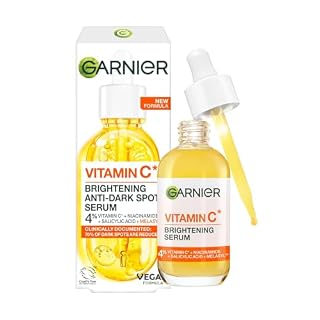Garnier Vitamin C Serum gegen Pigmentflecken, Gesichtsserum mit 4 Prozent Vitamin C, Niacinamid