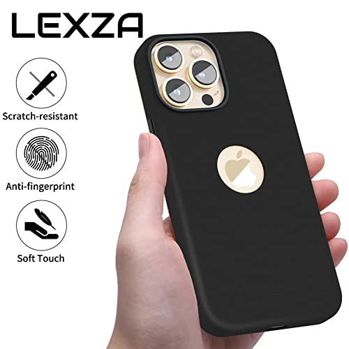 Image of eller sante Lexza for iPhone 14 Pro Case Cover, Premium Leather, Military-Grade Protection, Slim, Thin Compatible with iPhone 14 Pro Back Cover - Black