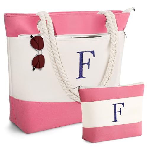 Image of YOOLIFE Beach Bags for Women - Travel Canvas Beach Tote, Pool Waterproof Bag, Travel Essentials, Gifts for Women Birthday