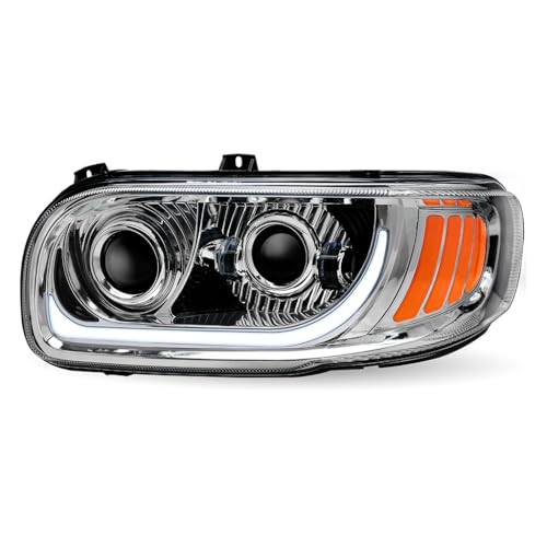 Image of Trux Peterbilt 389/388/367/567 Part# TLED-H110 Chrome (Driver Side) LED Projector Headlight Assembly