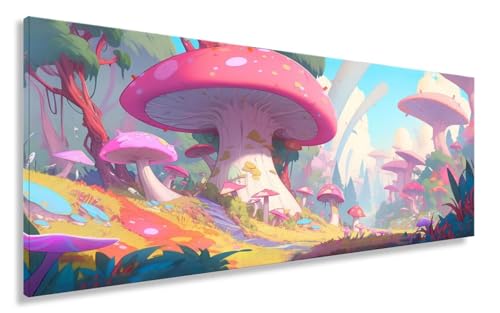 Broderie diamant champignon en famille : profitez d'une activité manuelle avec ce grand tableau
