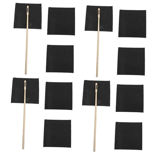 ibasenice 4 Sets Flute Cleaning Rod Stick Flute Cleaning Cloth Set for Clarinet Guitar Piano