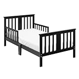 Storkcraft Mission Ridge Toddler Bed Black, Fits Standard-Size Toddler Mattress (Not Included), Guardrail on Both Sides, Meets or Exceeds All Federal Safety Standards, Pine & Composite Construction
