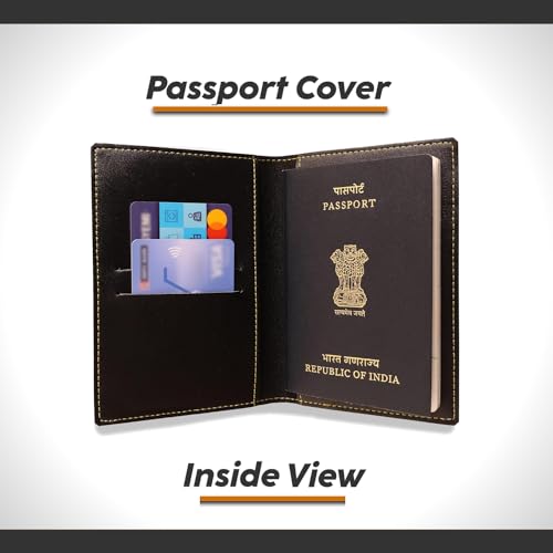 Image of Personalized Wallet, Keychain and Passport Combo | Personalized Wallet Keychain Passport Set with Name Printed Keychains pssports for Men | Customised Gift Set for Men with Name & Charm, Black