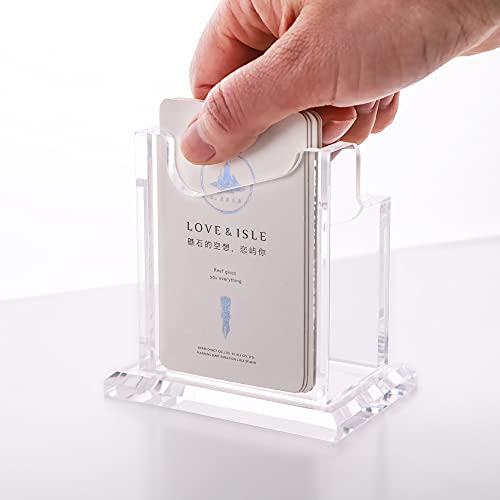 SANRUI Acrylic Business Card Holder for Desk,Vertical Business Card Display Clear Business Card Organizer - Thumbnail 4