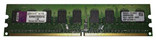 Kingston Valueram   Memoria   1 GB   Dimm De 240 Espigas   Ddr2 667 MHz / Pc2 5300   Cl5 1.8 V   Sin Memoria Intermedia   ECC
