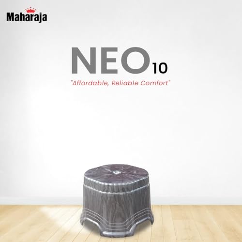Image of MAHARAJA Neo Plastic Sitting Stool for Indoor Or Outdoor | Kitchen & Living Room (Silver, Pack of 4 (10 inch))