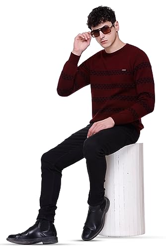 Image of GODFREY Full Sleeve Woolen Sweater for Man Winter Wear - Round Neck Pullover Regular Fit