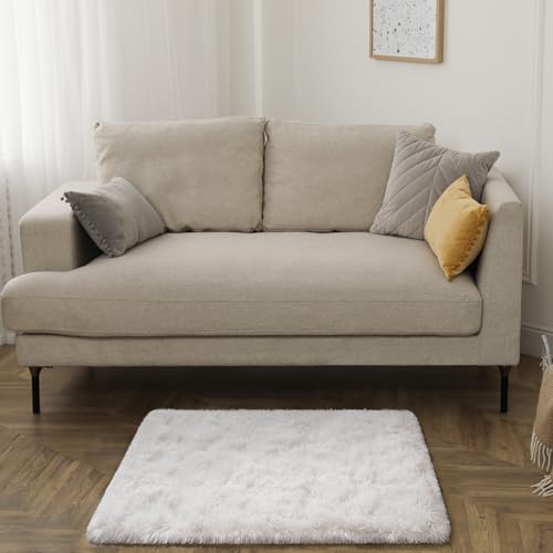 HOMORE Small Rugs for Bedroom 2x3 Feet Ivory Rug for Bedroom Bedside Soft Fluffy Area Rugs for Desk Indoor Entrance Door Mat, Small Runner Rugs and Carpets for Dorm Nursery