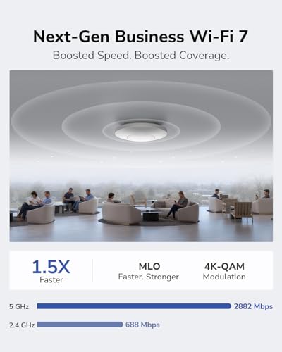 Image of Cudy BE3600 Dual Band Ceiling Mount Wi-Fi 7 Wireless Access Point, 4-Stream, 2.5G Port, MU-MIMO, Cudy APP Control, Seamless Roaming, PoE or DC Powered, AP3600