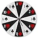 speecheese Spielkarten Wanduhr aus Alu Uhr mit Kartenspiel Herz Pik Karo Kreuz Karten als Deko f&uuml;r Liebhaber von Poker oder den Pokerkeller