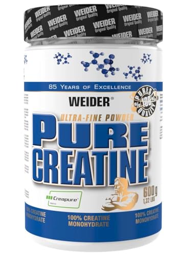 WEIDER Pure Creatine Powder - Creapure Creatine Monohydrate 600g für Kraft und Power