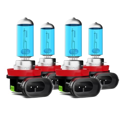 Image of Light Bulbs Compatible with Chevy Uplander 2005-2009 halogen Headlight Bulbs, H11 /H8 /H9 High Beam + H11 Low Beams, 4 Pack