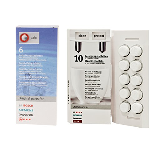 Reinigungsset: 10 Reinigungstabletten + 6 Entkalkungstabletten