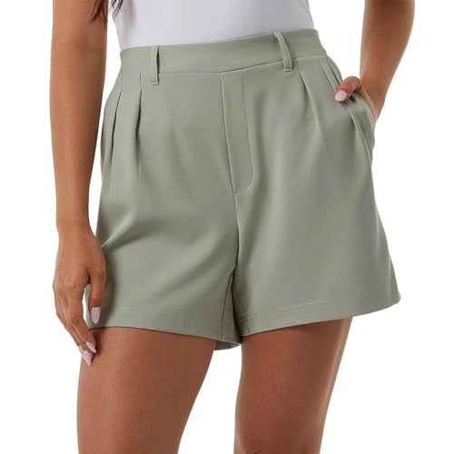 32 Degrees Women Pleated Short, Green, Large