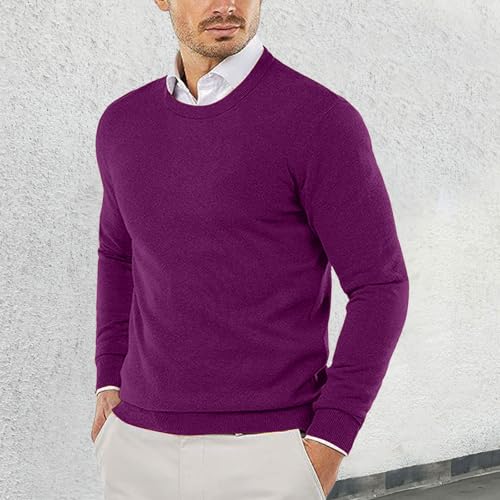 Fxbar Mens Wool Sweaters Men's Crewneck Knit Sweater Slim Fit Lightweight Dress Sweater Casual Twist Patterned Cable Knitted Pullover3