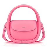 STAISE Designer Top Handle Shoulder Bags for Women, Trendy Small Crossbody Purses, Women’s Leather Handbags with Straps (Pink)