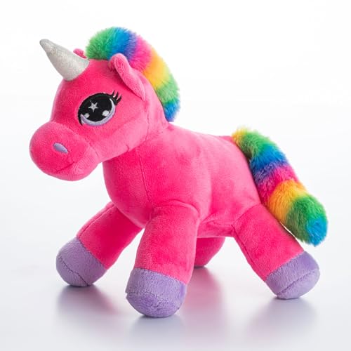 Image of Dimpy Stuff Unicorn Soft Toy - Unicorn 24cm (9 inch) - Huggably Soft Comfort Plush Nursery Decor All Ages