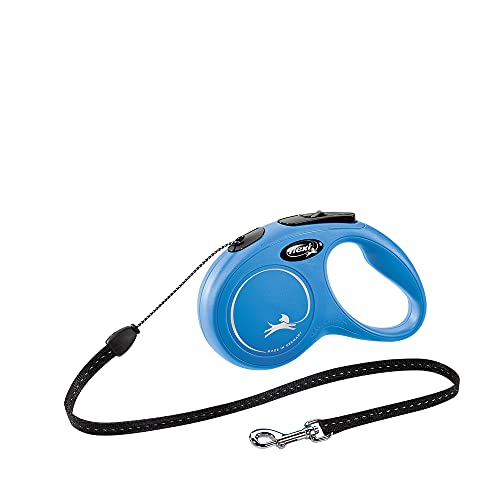 flexi® Classic S Seil 5 m blau, Roll-Leine für Hunde bis 12 kg