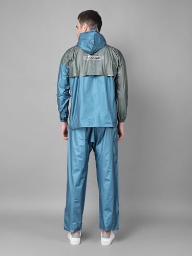 Image of Dollar Rainguard Men's PVC Full Sleeve Solid Raincoat with Adjustable Hood and Pocket