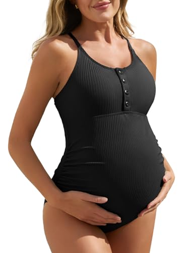 Summer Mae Maternity Swimsuit One Piece Bathing...
