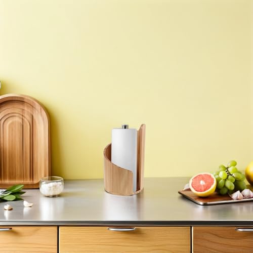 Soporte vertical anticaídas para toallas de papel con base redonda estable 6