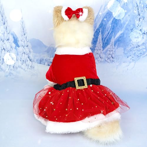 Disfraz de Navidad para perro talla L color rojo miniatura 5