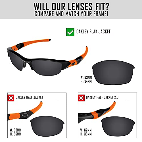Image of Polarized Replacement Lenses & Rubber Kits for Oakley Flak Jacket OO9009 Sunglass
