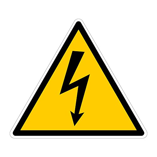 Signalétique.biz France - Panneau Danger Électrique avec Pictogramme - Adhésif - dimensions : 125x125 mm
