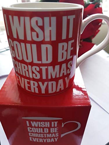 I Wish It Could Be Christmas Every Day Fine China Mug in Gift Box Gifts