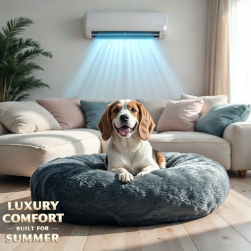 Image of WOW DOG Donut Bed for Dogs & Cats (Gray, M)