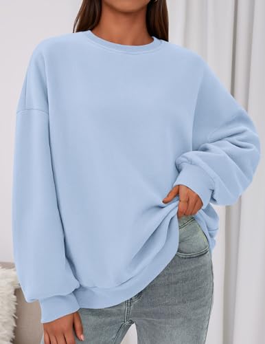 PRETTYGARDEN Sweatshirt for Women Oversized Crewneck Long Sleeve Pullover Fleece Top 2025 Fall Winter Fashion Outfits Clothes