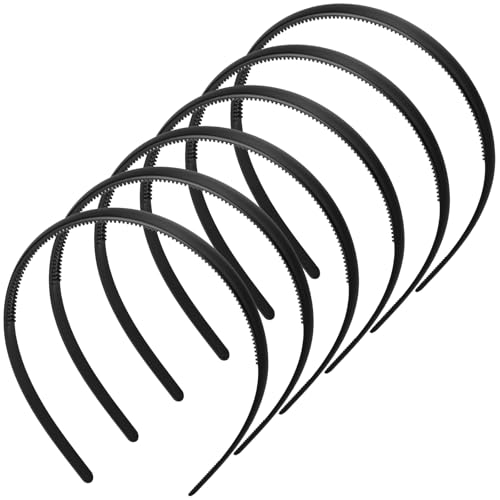 LOPHE Kunststoff Einfach Stirnbänder, 6 Stück Dünne Haarreifen...