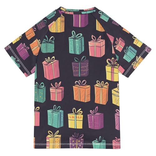 Kids Swimsuit Colorful Friendship Festival Sunscreen T-Shirts Swimwear Sets UPF 50+2