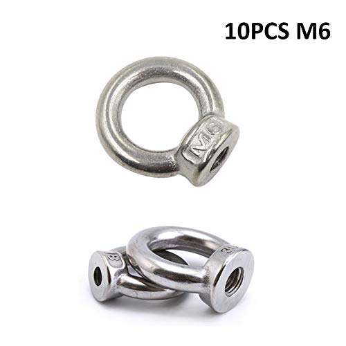 Lependor M6 Metric Ring Shape Lifting Eye Nut 304 Stainless Steel Lifting Eye Threaded Nut Fastener thumb #3
