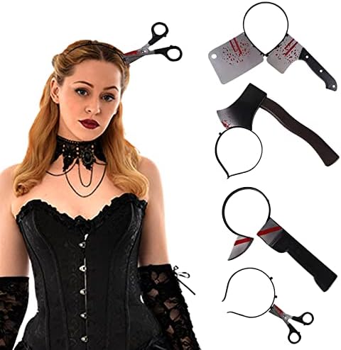 Zombie Cleaver Through Head Accessory