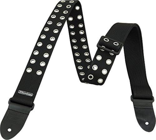 image for Jim Dunlop Dunlop D3819BK Black Grommet Strap, Black W/ Grommets, 38