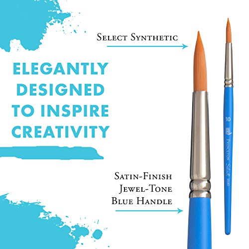 Princeton Select Artiste Round Paintbrush, Synthetic, Size 10, Multicolor #TOP3