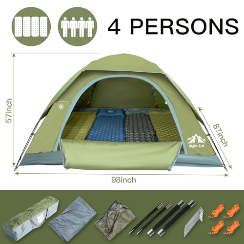 Image of Night Cat Upgraded Backpacking Tents 1 2 Persons Easy Clip Setup Camping Tent Adults Scouts Heavy Rainproof Compact Lightweight