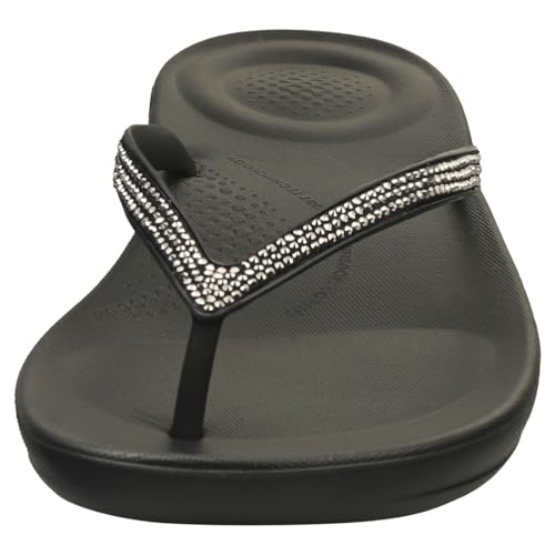 FITFLOP - iQUSHION SPARKLE - FLIP FLOPS - BLACK - Women - 4