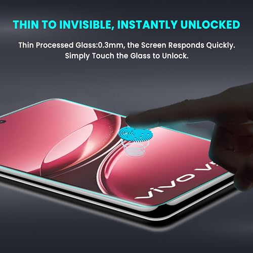 Image of FIRST MART Military Grade UV Tempered Glass For Vivo V50 and Vivo V50e 5G (6.77 Inch) With Edge To Edge Full Screen Coverage & Easy UV Installation Kit | Crystal Clear, Pack of 2