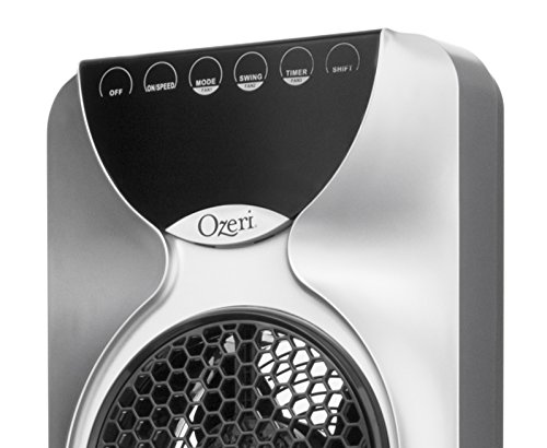 Ozeri 3X Tower Fan (44") With Passive Noise Reduction Technology, Grey #TOP4