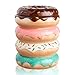 Donut Cookie Candy Jar with Cover - Colorful, Bright Donuts with Sprinkles Design | Sweets, Chocolate, Candies, and Confection Keeper Jars | Gift Ideas, Decoration, Collection, Party Favors Jar