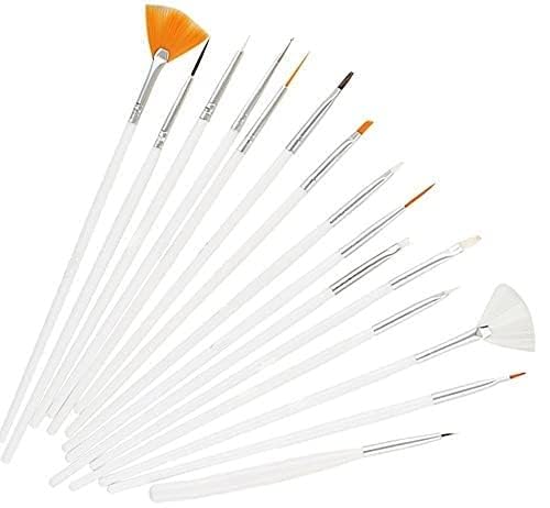 Makena 15Pcs Nail Gel Brushes, Nail Art Brushes Design Dotting Painting Drawing Gel Nail Polish Brush Pen Tools Set