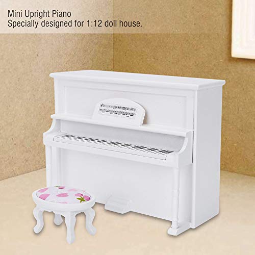 SPYMINNPOO Puppenhaus-Miniaturklavier, 1:12 Puppenhaus-Zubehör, Mini-Klavier, Modellspielzeug, Holzmodell, Mini… – Bild 3