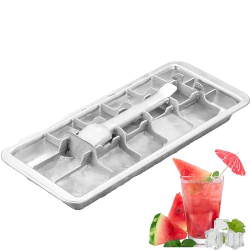 Bandejas de hielo de - 18 moldes de hielo de acero inoxidable, fácil de liberar y quitar | Bandeja de hielo duradera para congelador, perfecta para cócteles, café, agua y bebidas