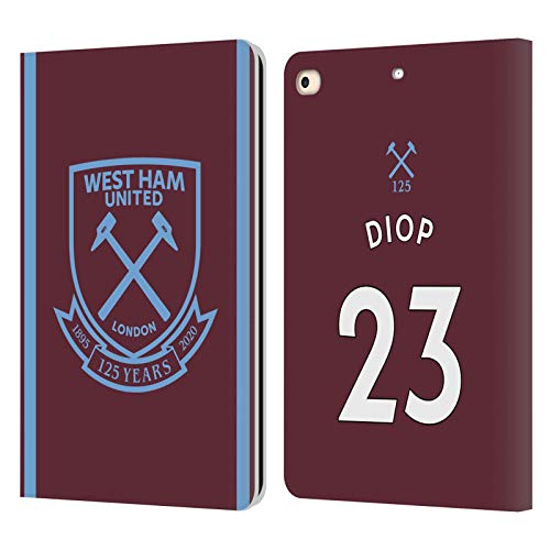 Étui en cuir premium West Ham United pour iPad 9.7 avec finitions maillot Issa Diop