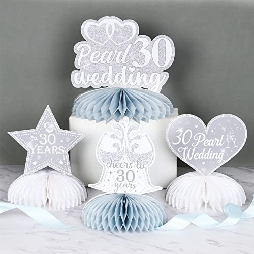 Fangleland 8Pcs Pearl Wedding Anniversary Table Decorations - Image 2
