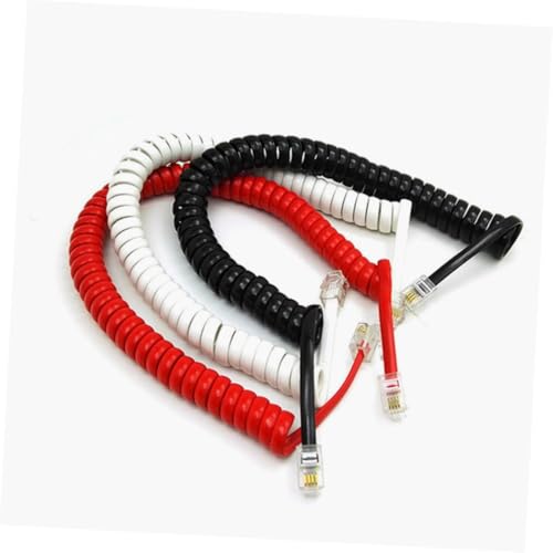 Cable teléfono fijo espiral de alta flexibilidad con conectores estables 6